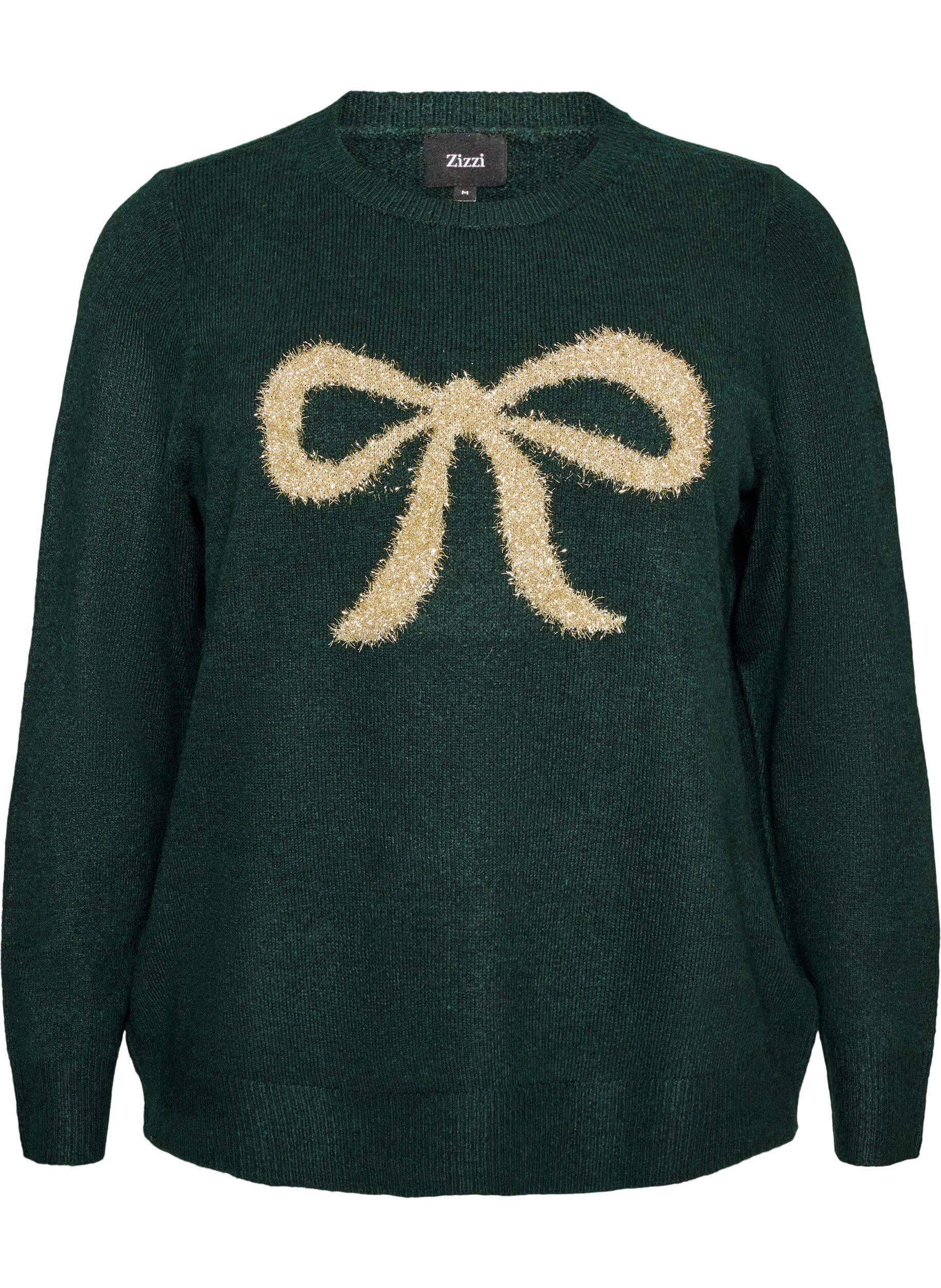 ZizziPull avec n&oelig;ud &agrave; paillettes, Vert fonc&eacute;, Packshot image number 0