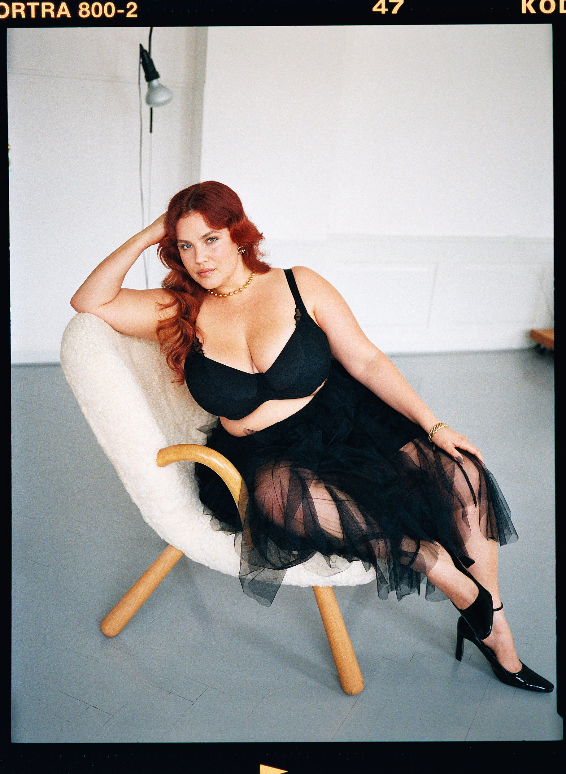 Zizzi Gepolsterter BH aus Spitze, Schwarz, Image image number 0