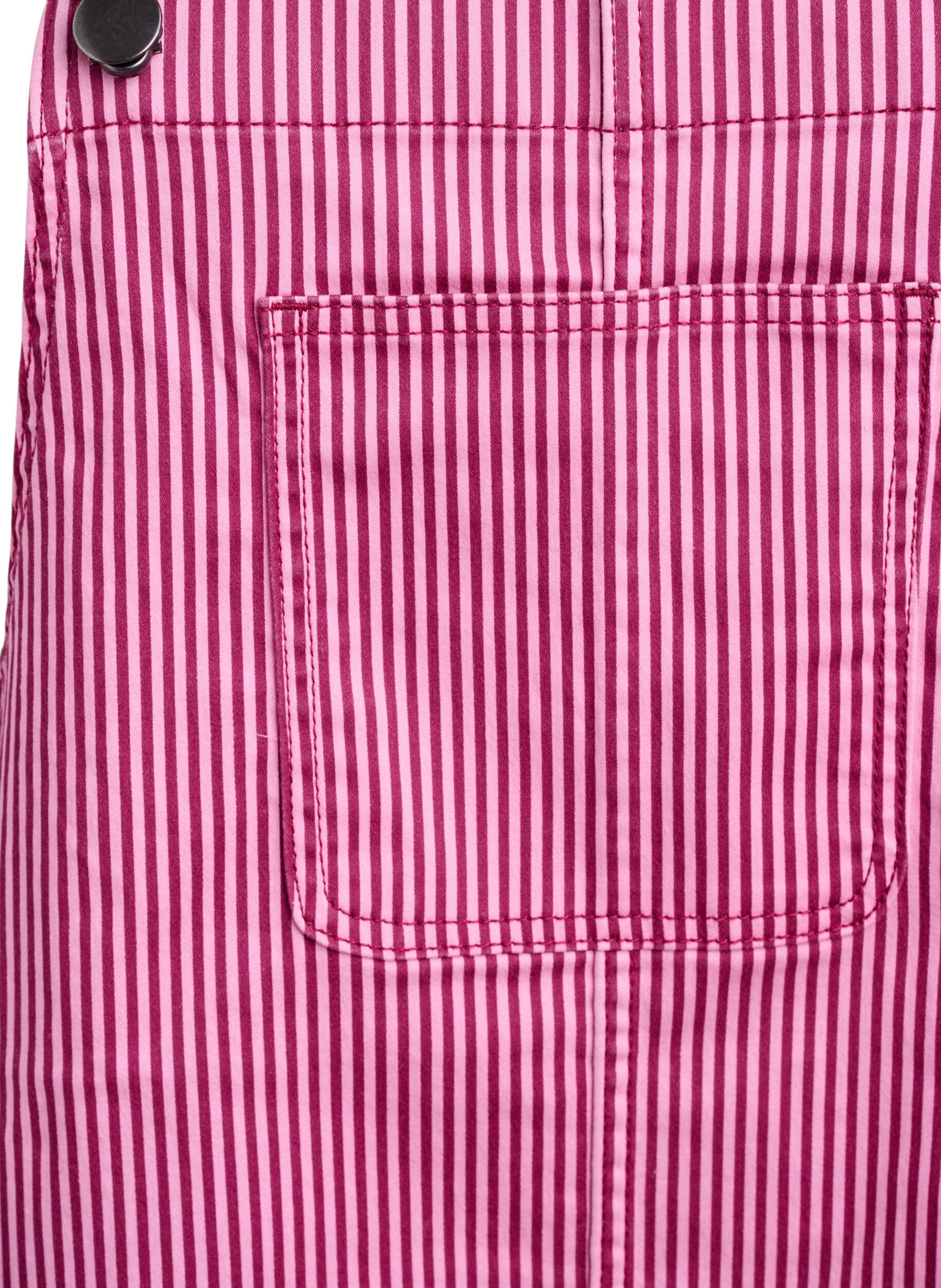 Zizzi Robe salopette courte &agrave; rayures, Red Stripe, Packshot image number 2