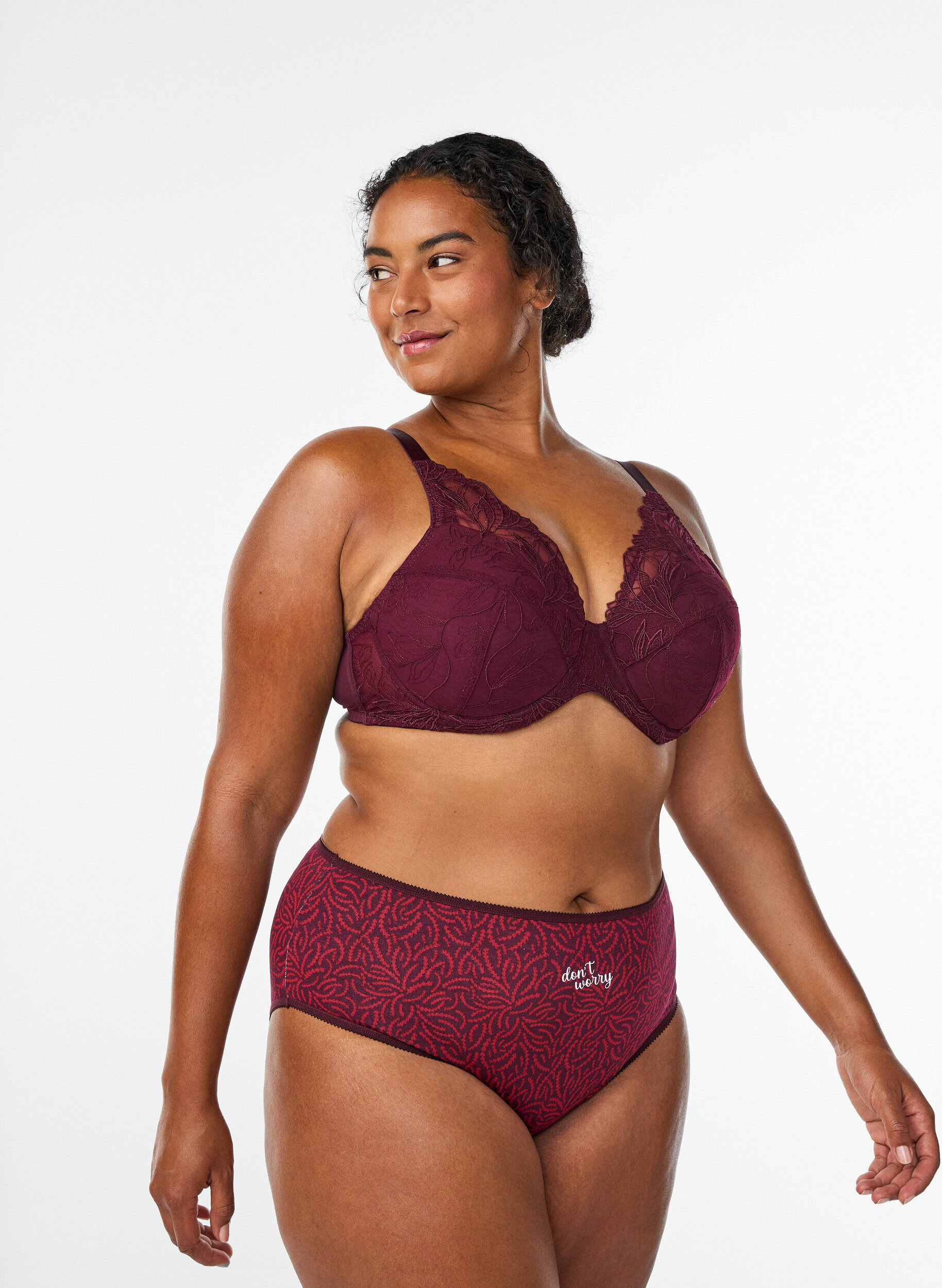 7-pack de culottes avec une taille standard, Bordeaux, Model