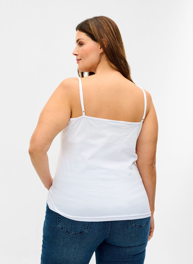 Lot de 2 hauts basiques en coton, Black/Bright White, Model image number 1