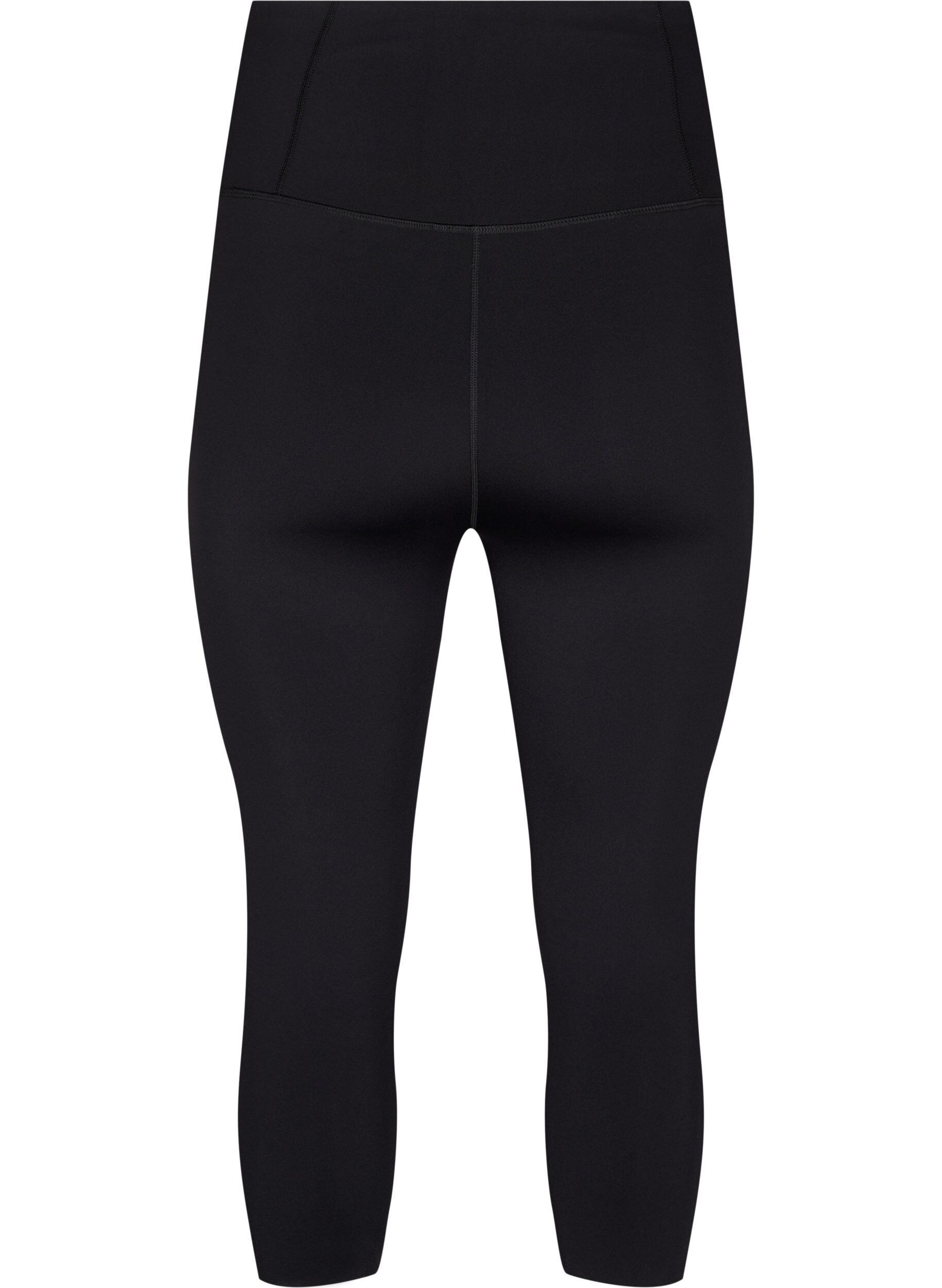 Zizzi CORE, SUPER TENSION TIGHTS &ndash; 3/4-Sportleggings mit Tasche, Black, Packshot image number 1