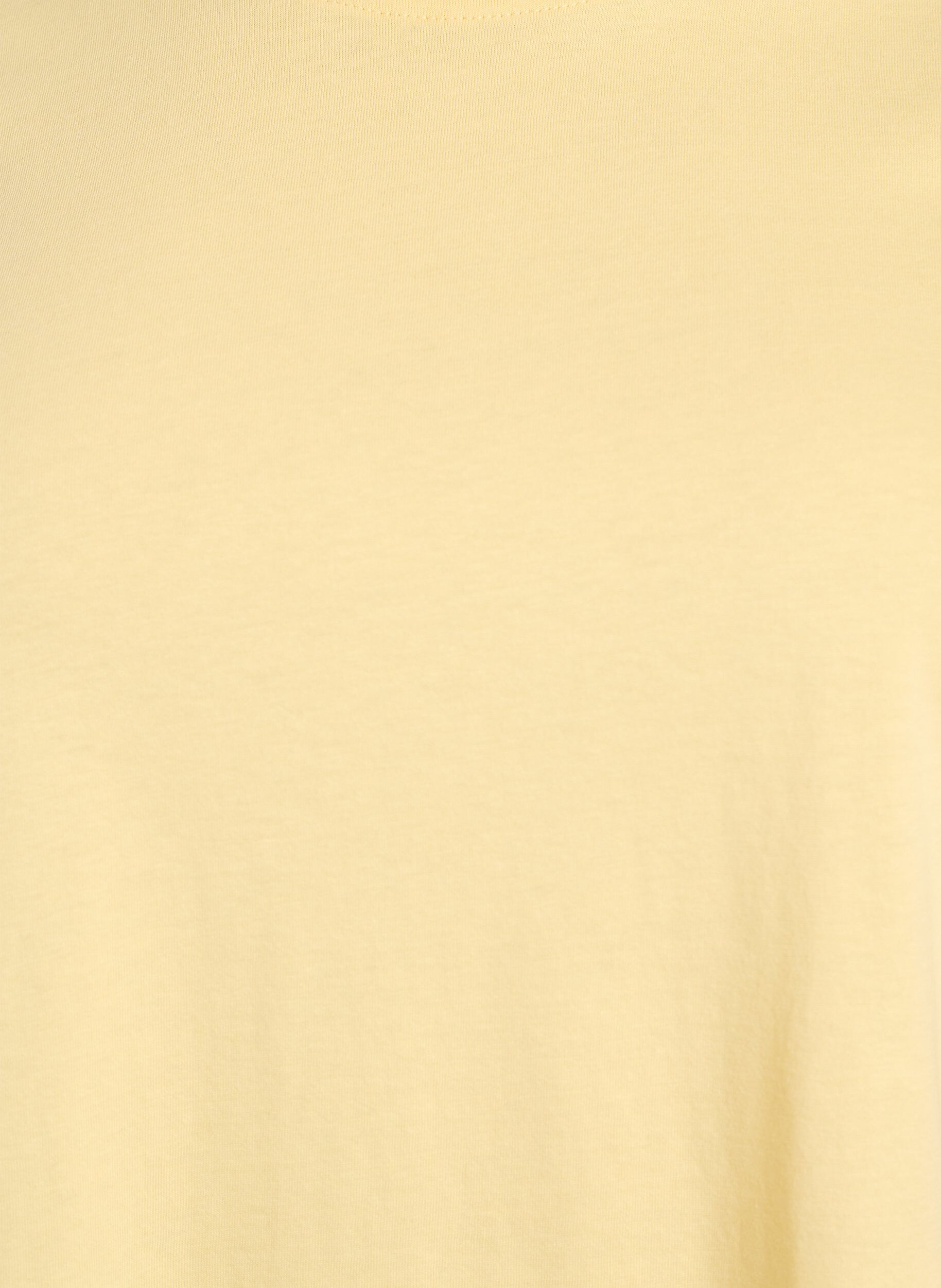 Zizzi Basic-T-Shirt aus Baumwolle mit Rundhalsausschnitt, Gelb, Packshot image number 2