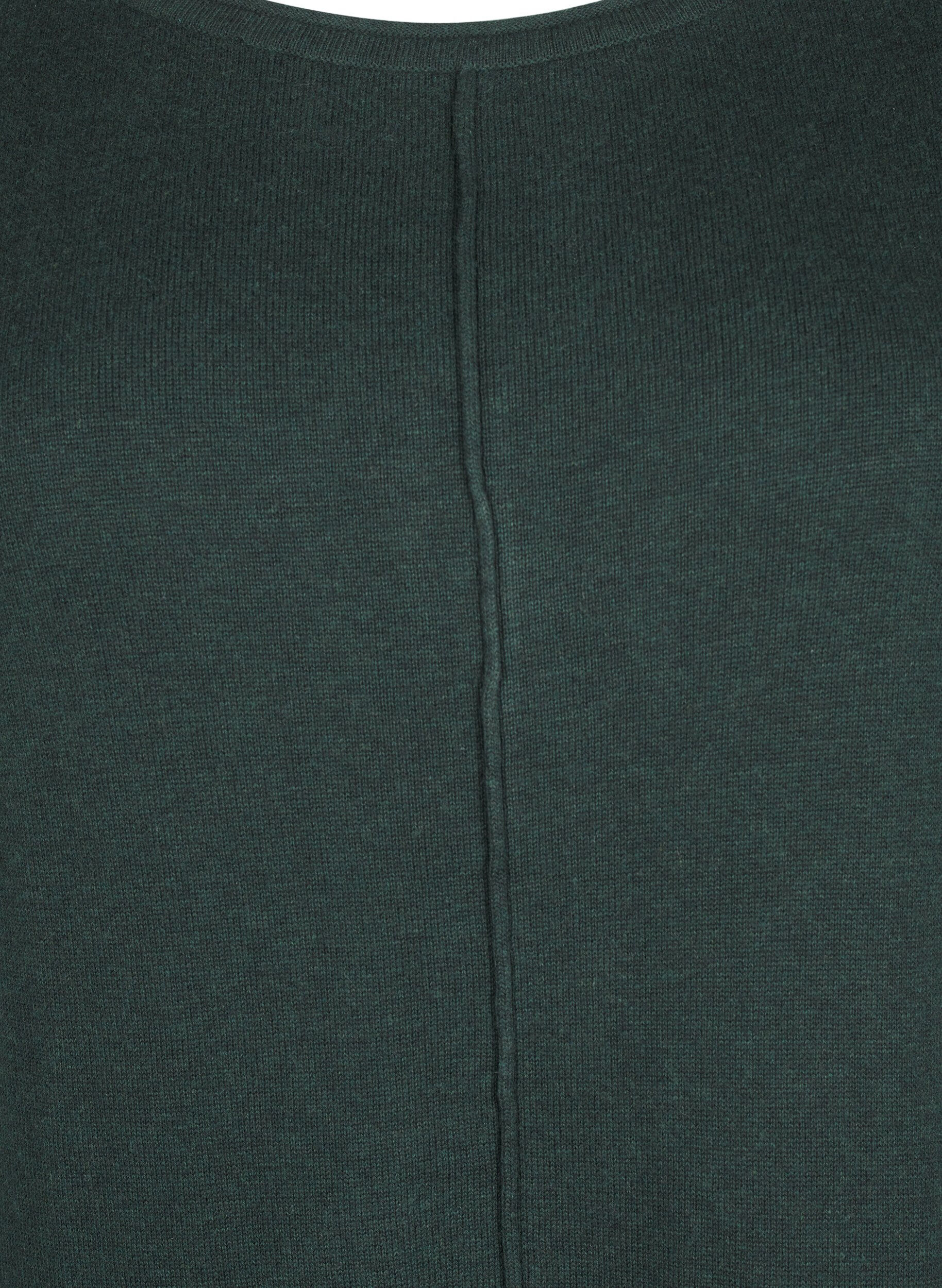 Zizzi Robes tricot&eacute;es en m&eacute;lange coton-viscose, Vert, Packshot image number 2