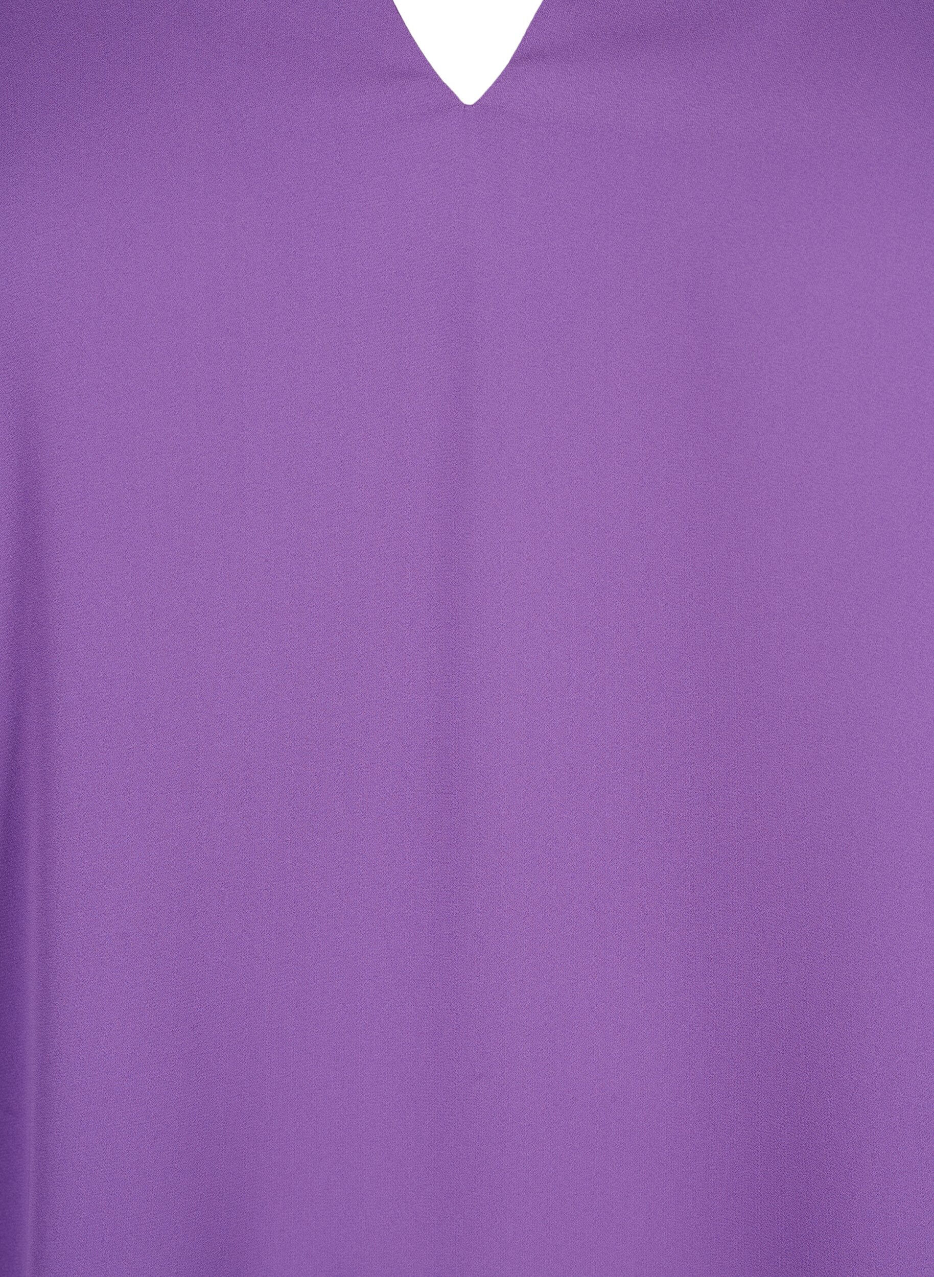 Zizzi  Lang&auml;rmelige Bluse mit Falten am R&uuml;cken, Pansy, Packshot image number 2