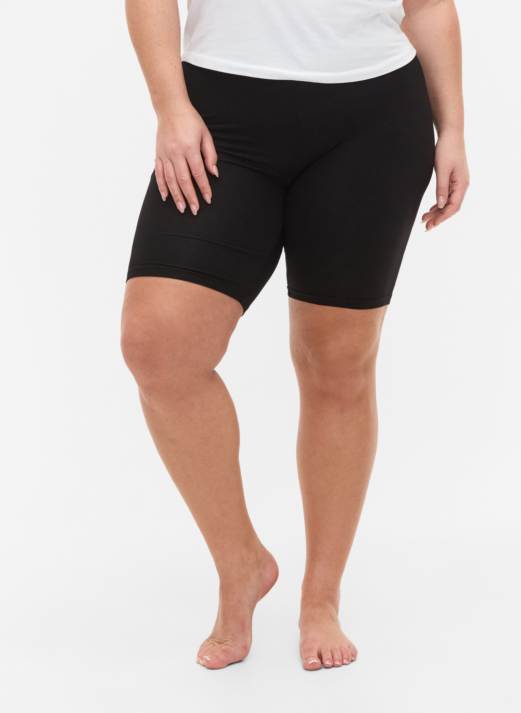ZizziShort cycliste en viscose (lot de 2), Noir, Model image number 3