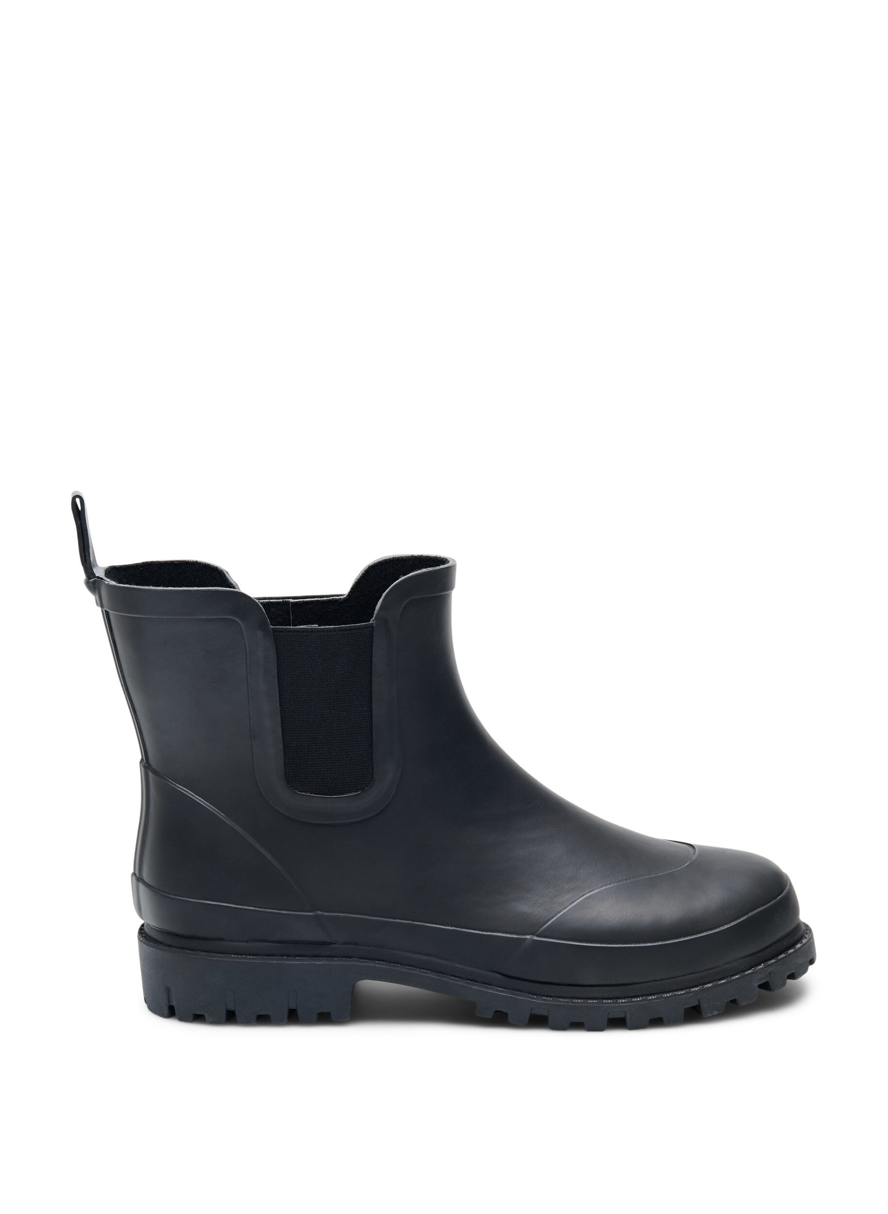 Zizzi Bottes en caoutchouc &agrave; largeur courte et ajust&eacute;e, Black, Packshot image number 0
