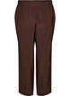 Viscose trousers with an elasticated waist and straight legs, Brown, Packshot image number 0