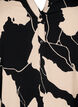 Blouse en viscose imprimée avec smock, Black AOP, Packshot image number 2