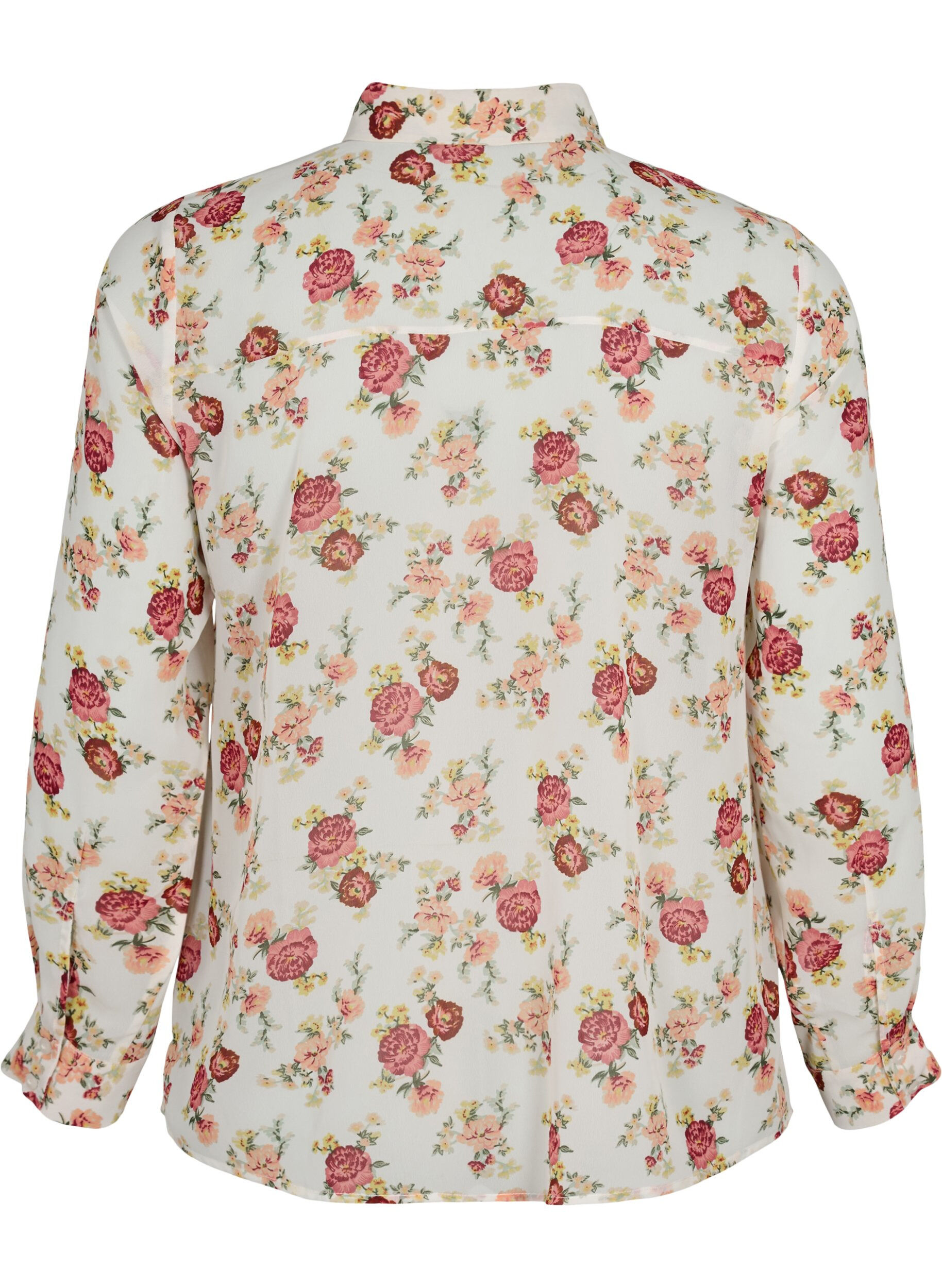 Zizzi FLASH - Chemise &agrave; manches longues avec imprim&eacute; floral, Off White Flower, Packshot image number 1