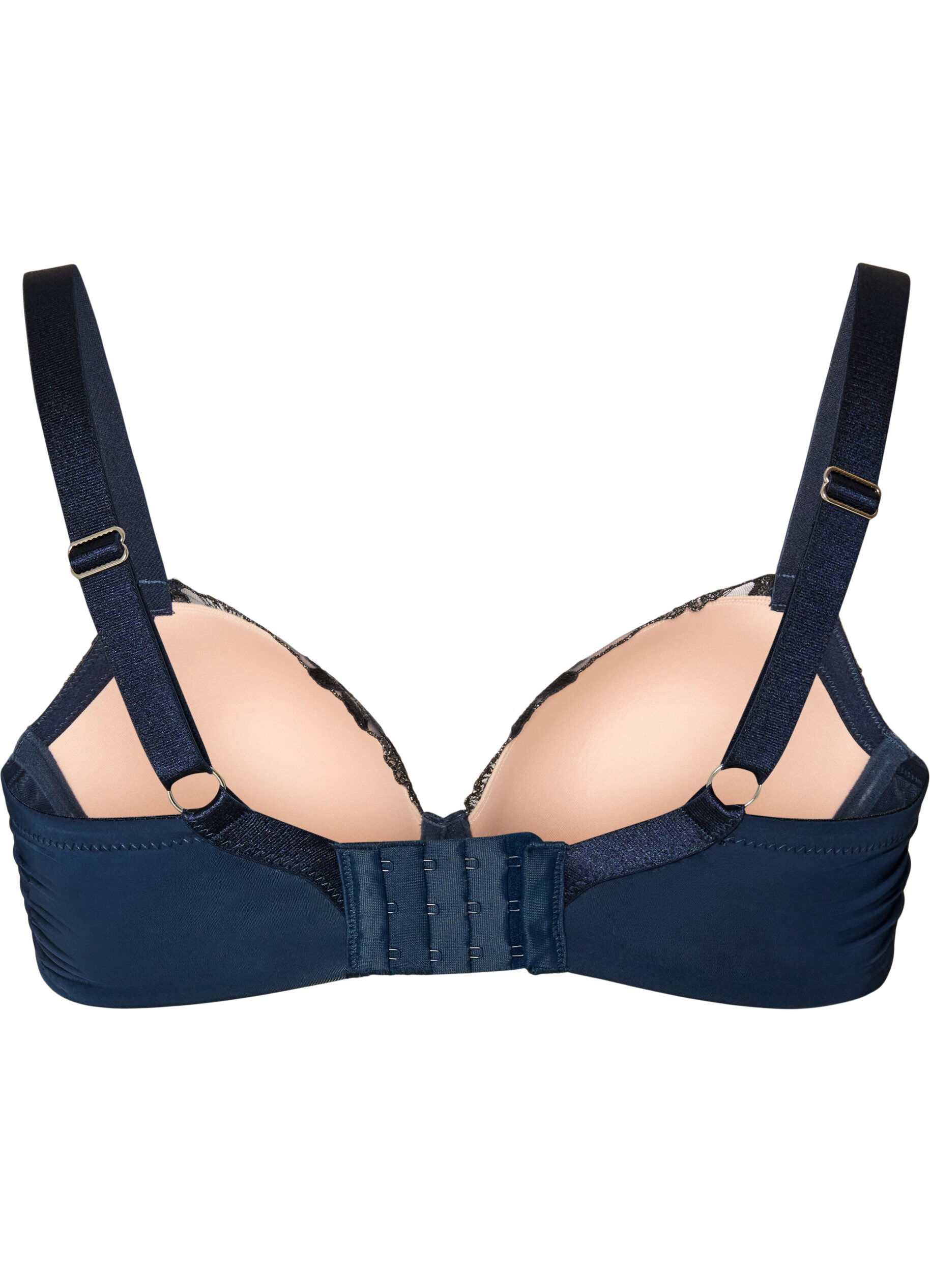 ZizziSoutien-gorge moul&eacute; avec broderies florales et d&eacute;tails drap&eacute;s, Bleu, Packshot image number 1