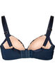 Soutien-gorge moul&eacute; avec broderies florales et d&eacute;tails drap&eacute;s, Bleu, Packshot image number 1