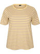 T-shirt ray&eacute; &agrave; texture c&ocirc;tel&eacute;e, Jaune, Packshot image number 0