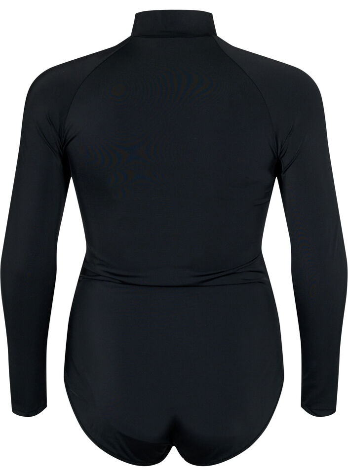 Maillot de bain à manches longues, Black, Packshot image number 1