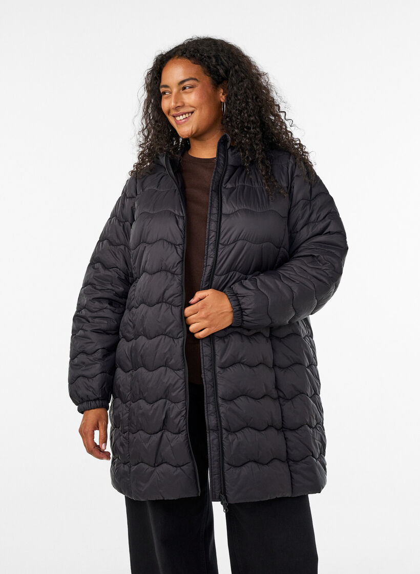 Veste matelass&eacute;e, Noir, Model image number 0