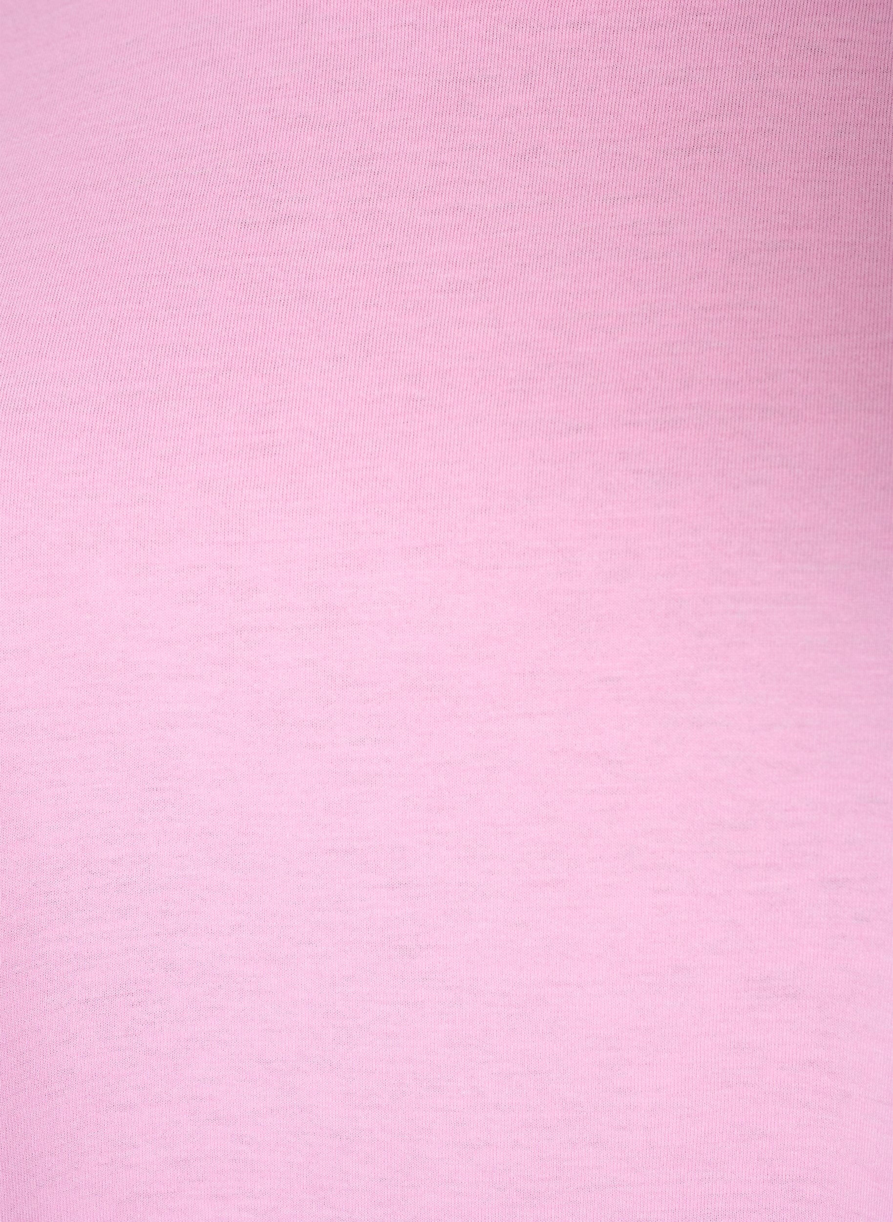 ZizziT-shirt &agrave; manches courtes en coton m&eacute;lang&eacute;, Rose, Packshot image number 2