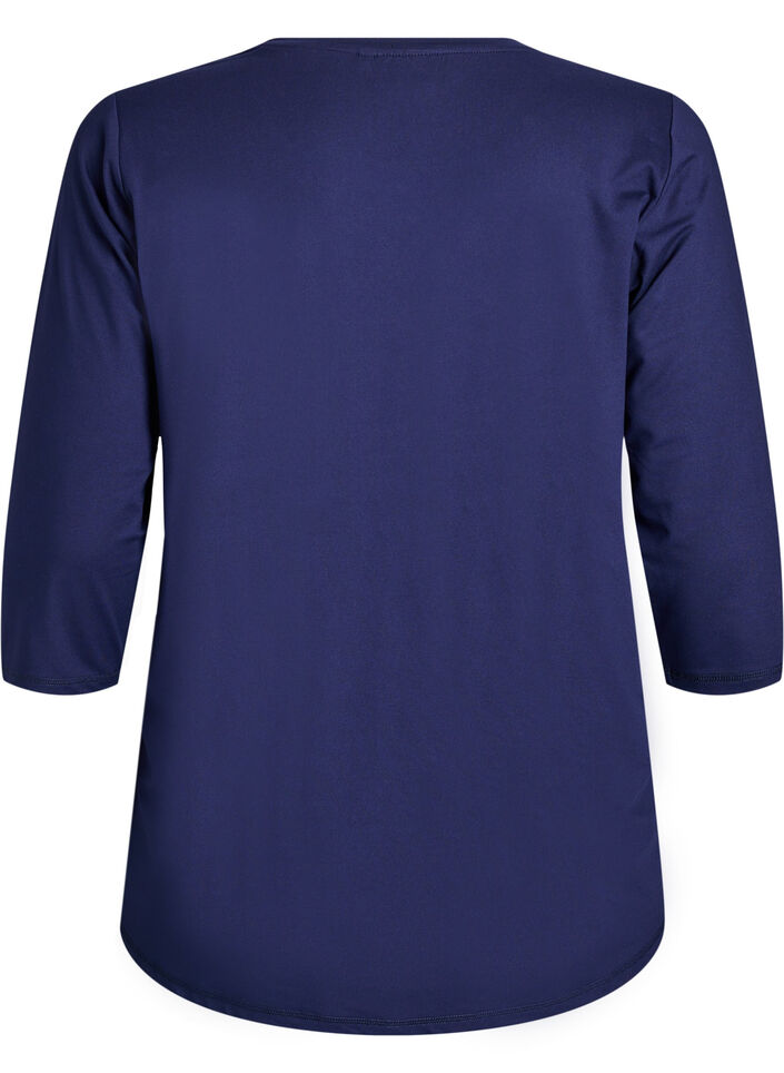 Haut de sport avec manches 3/4, Bleu, Packshot image number 1
