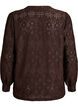 Blouse à manches longues avec broderie ajourée, Marron, Packshot image number 1