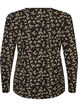 Lang&auml;rmelige Bluse, Schwarz, Packshot image number 1