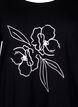 T-shirt en coton avec motif, Black w. Flower, Packshot image number 2