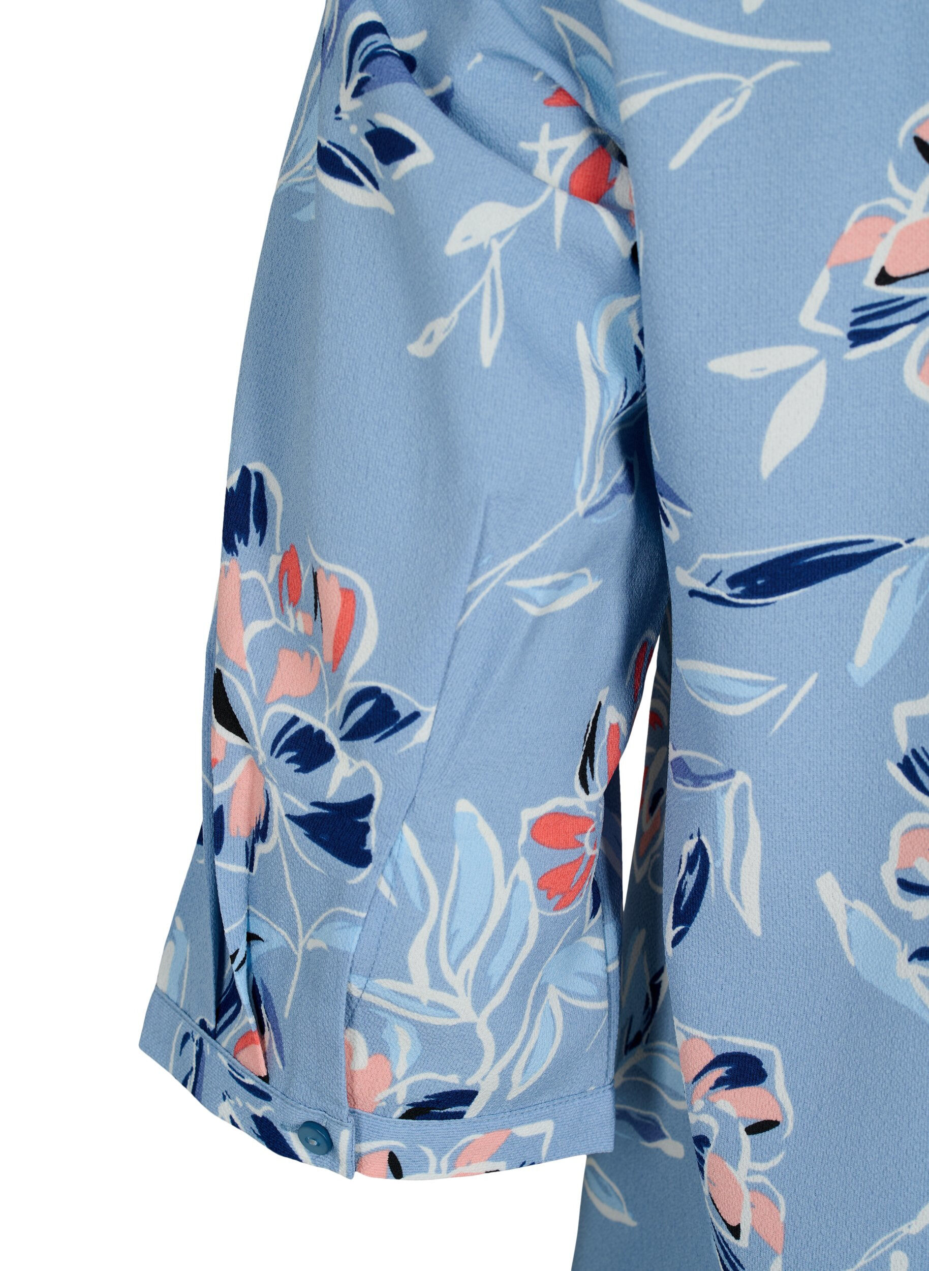 Zizzi Blouse &agrave; manches 3/4, Outline Flower, Packshot image number 3