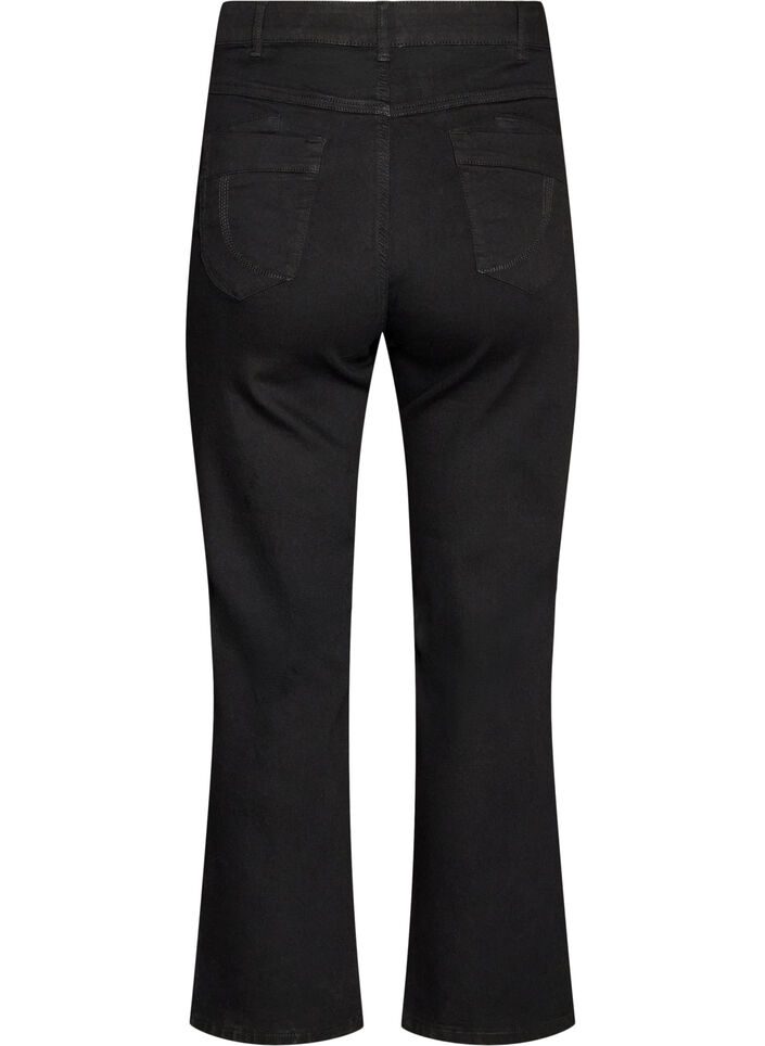 Gemma Jeans mit normaler Passform und hoher Taille, Schwarz, Packshot image number 1