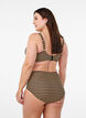 Culotte de bikini taille haute &agrave; rayures, Camel, Model image number 1