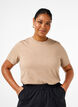 Basic T-Shirt aus Baumwolle mit Rundhalsausschnitt, Beige, Model image number 0