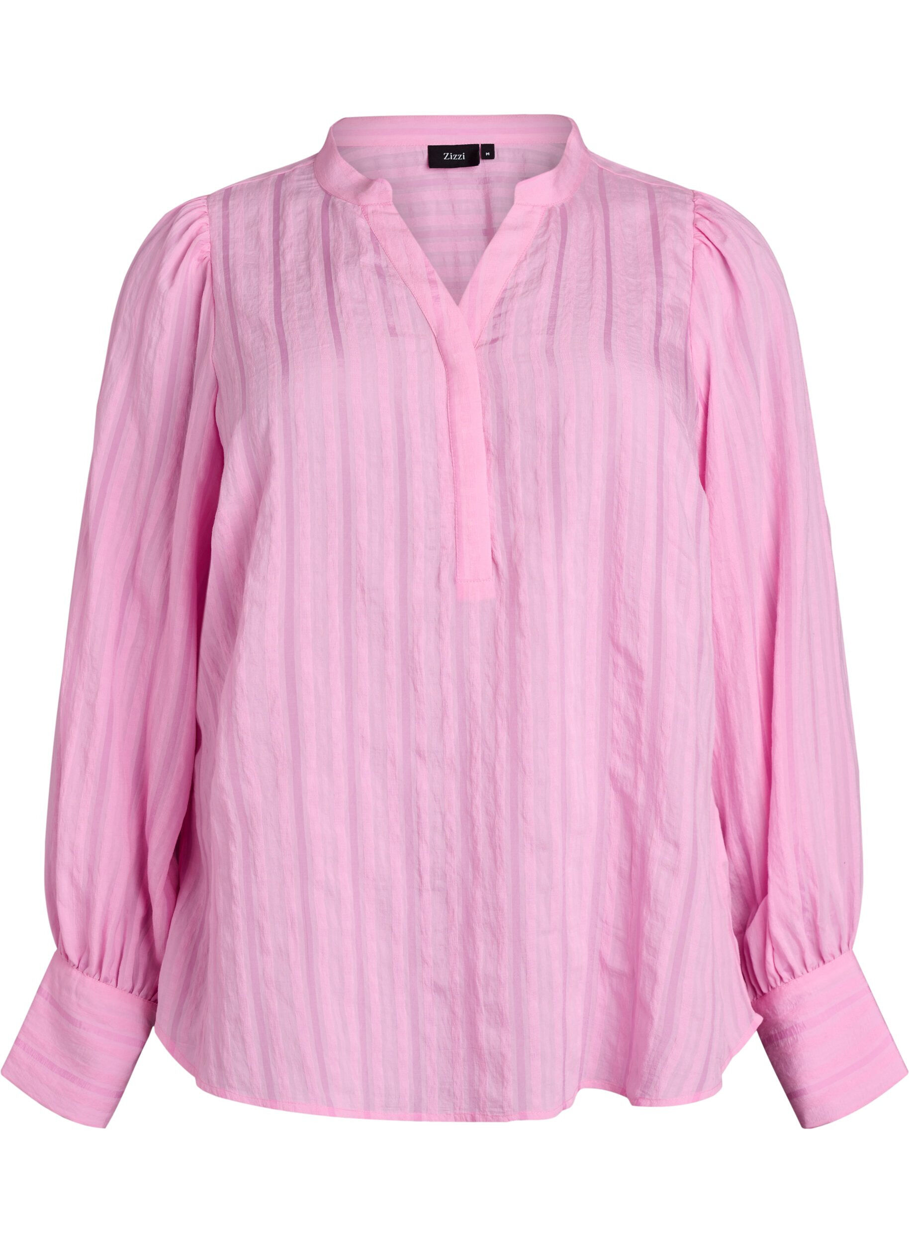 Zizzi Blouse &agrave; rayures verticales, Rose, Packshot image number 0