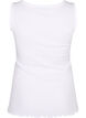 Geripptes Tanktop mit Knöpfen, Bright White, Packshot image number 1