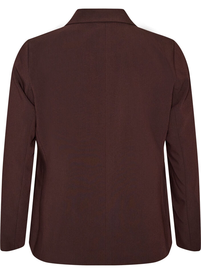 Blazer classique &agrave; fermeture &agrave; un bouton, Marron, Packshot image number 1