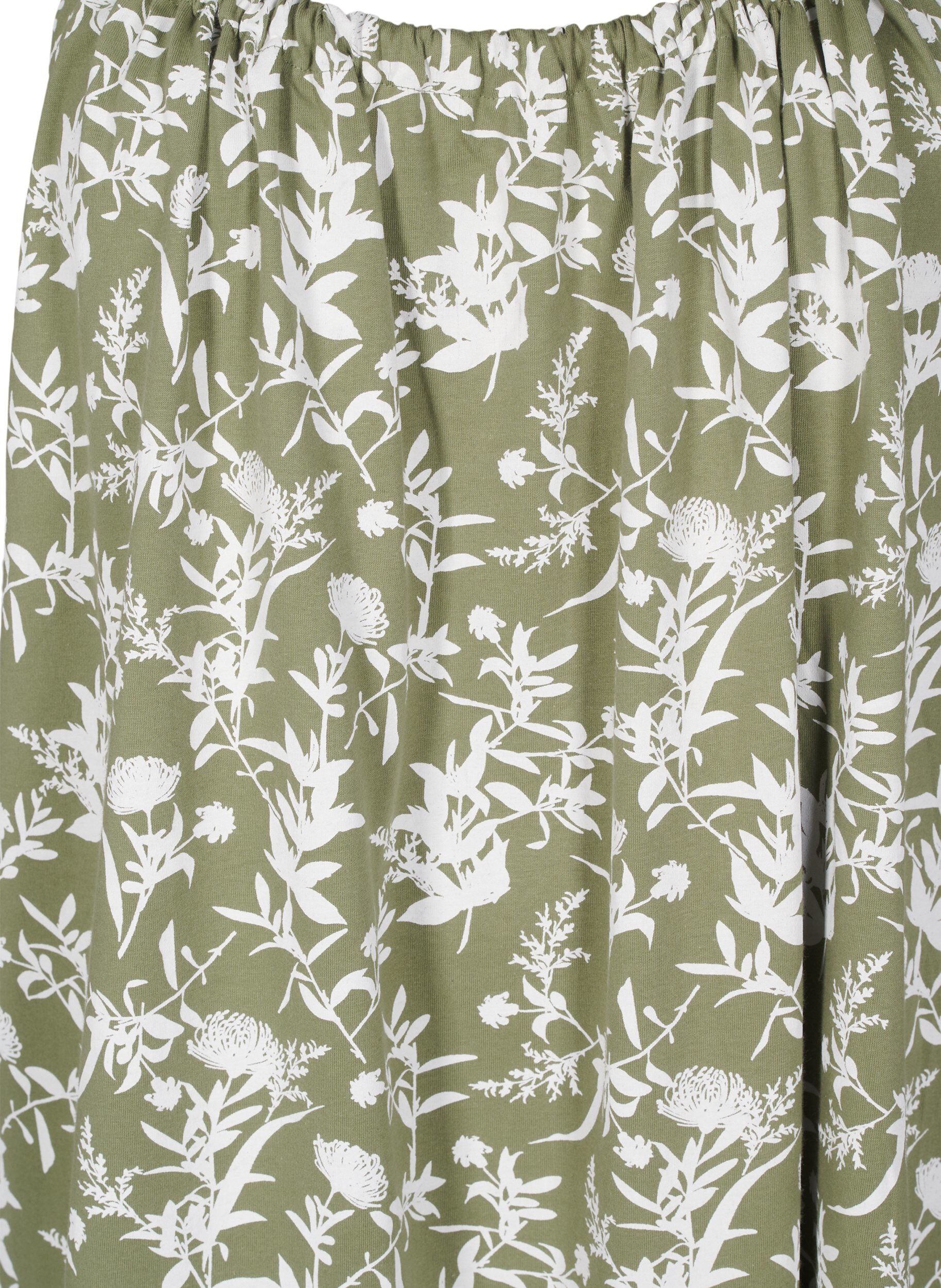 Zizzi Robe &agrave; bretelles midi en coton bio, Vert, Packshot image number 2