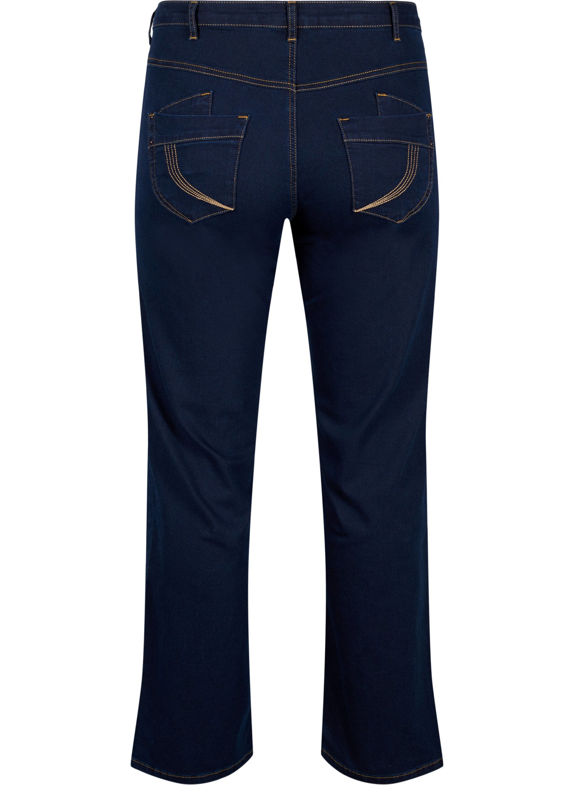 Zizzi Jeans Gemma taille haute coupe droite, Bleu, Packshot image number 1