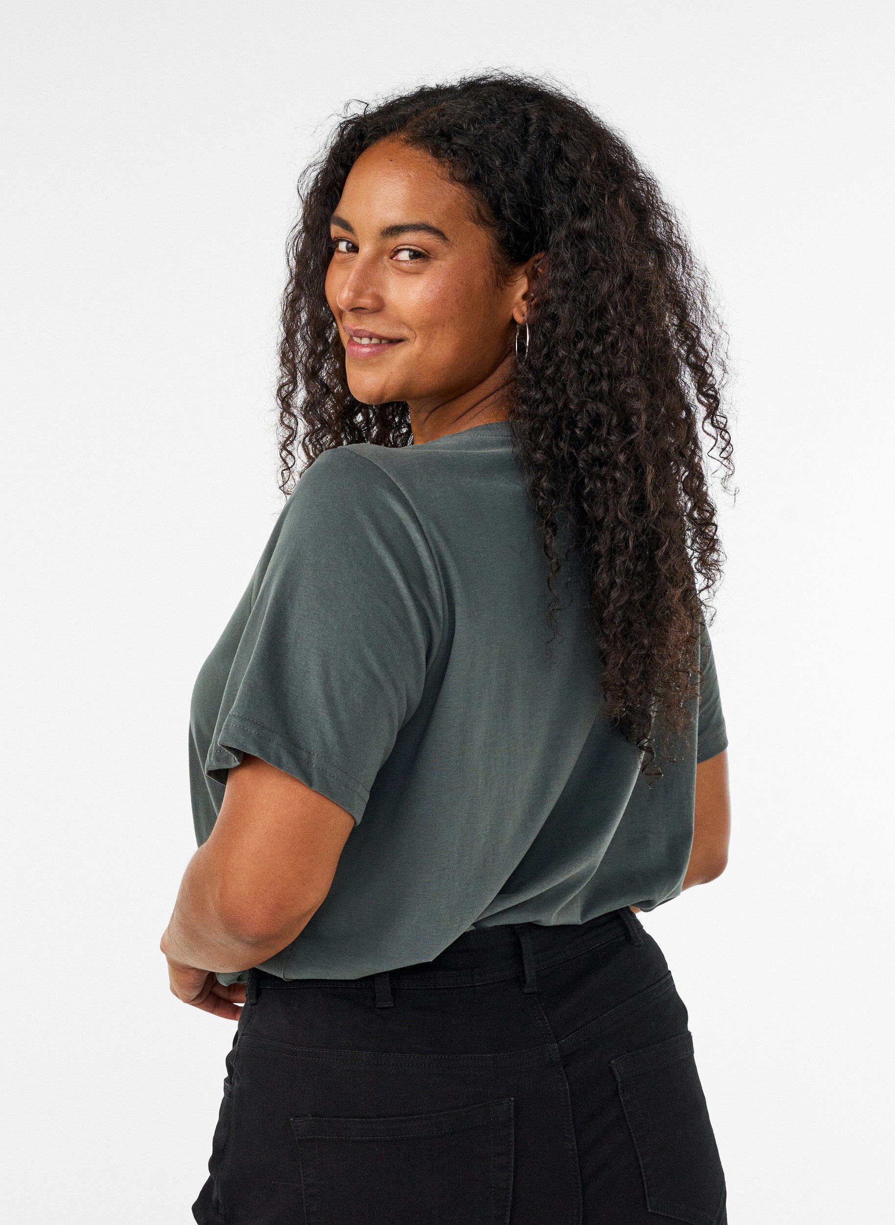 ZizziT-shirt imprim&eacute;, Vert, Model image number 2