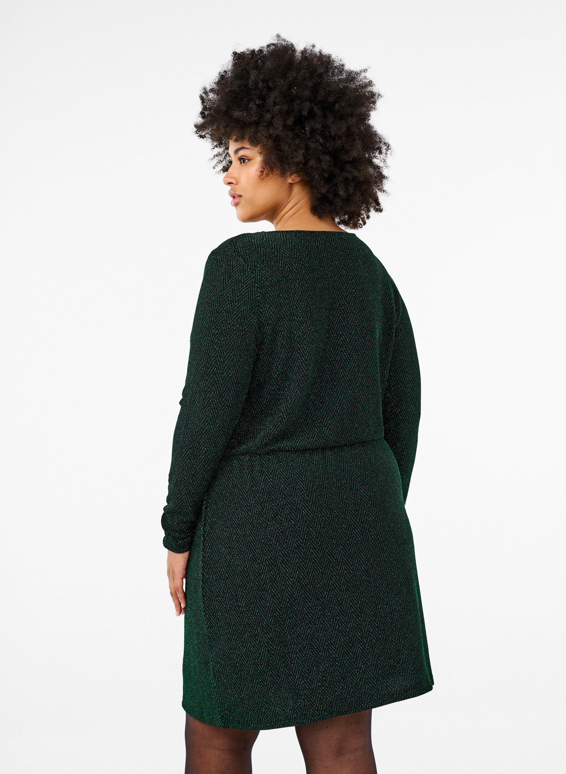 Zizzi Glitzerkleid mit Zickzackmuster, Scarab ZigZagShimmer, Model image number 1