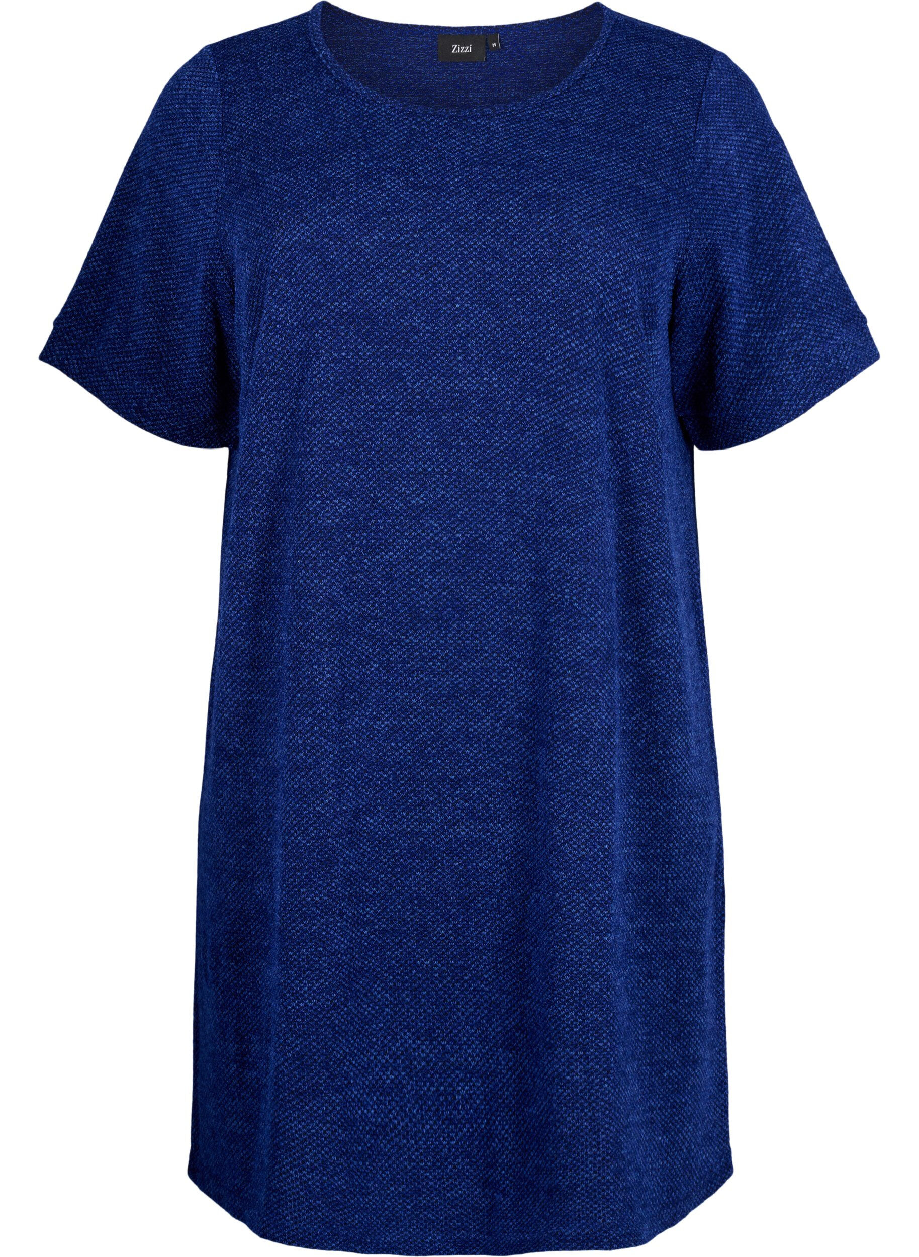 Zizzi T-Shirt-Kleid mit kurzen &Auml;rmeln, Sodalite Blue, Packshot image number 0