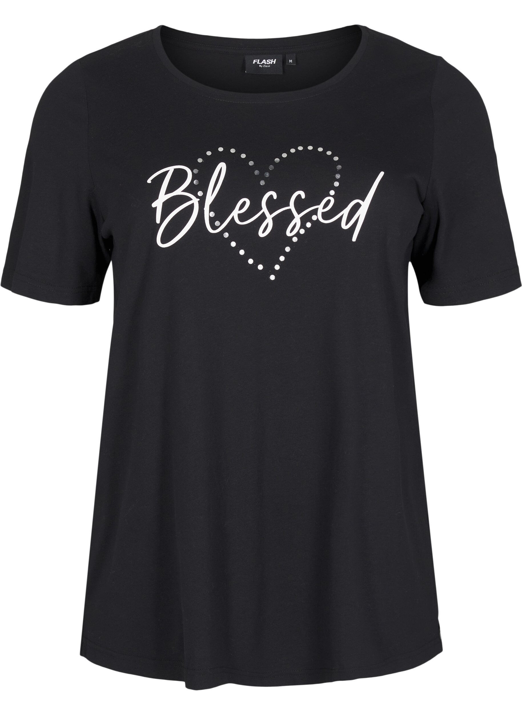 Zizzi FLASH - T-Shirt mit Print, Schwarz, Packshot image number 0