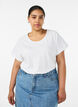 T-shirt aus Baumwolle mit H&auml;keldetail, Wei&szlig;, Model image number 0