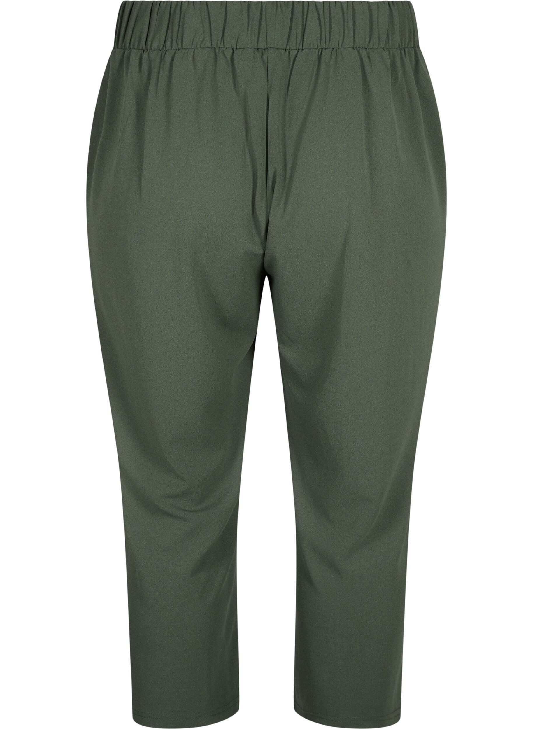ZizziPantalon 7/8 coupe ample, Vert, Packshot image number 1