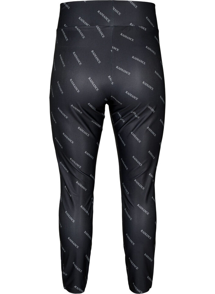 Textdruck Leggings, Black Radiance, Packshot image number 1