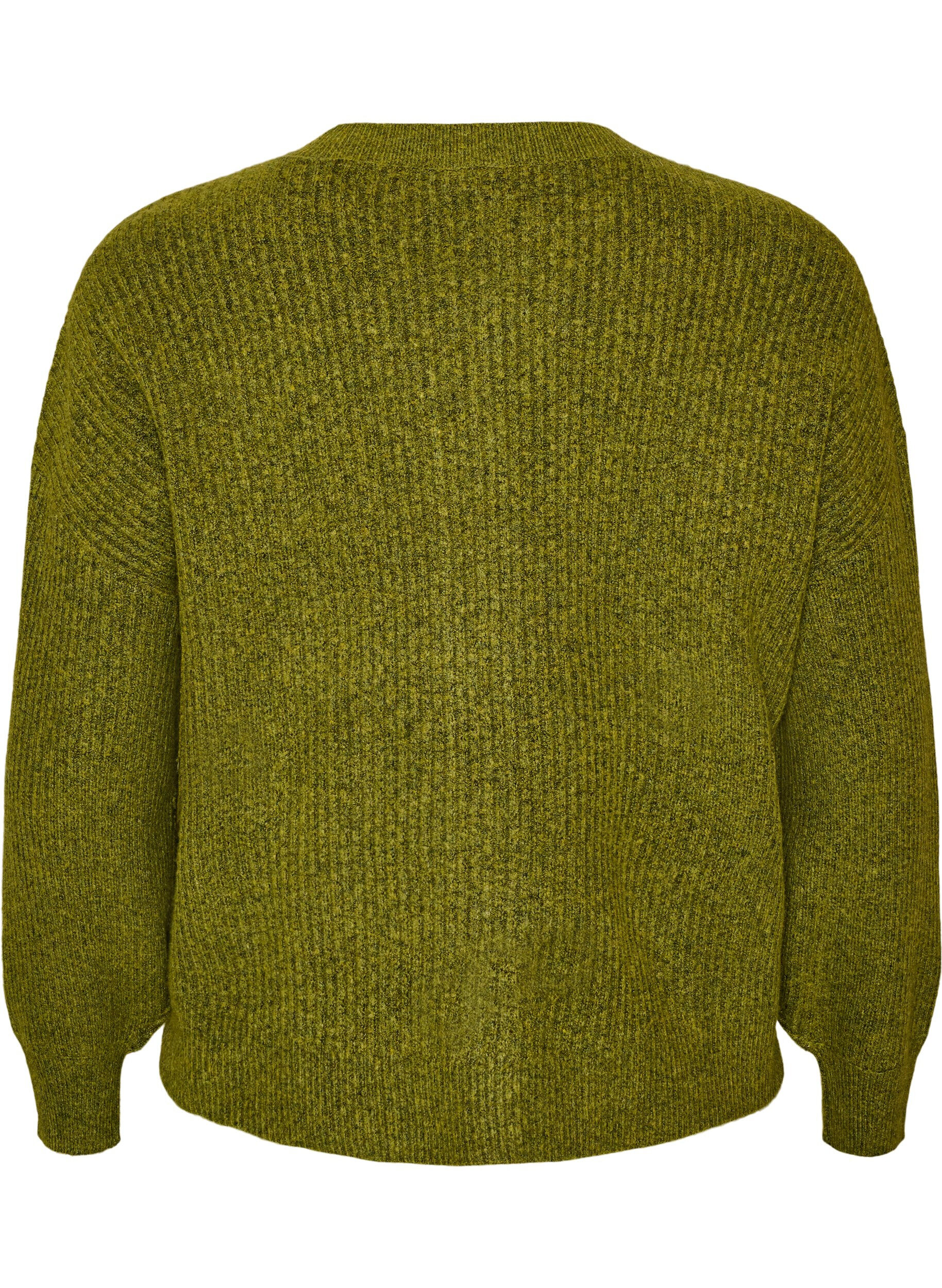 ZizziCardigan en tricot c&ocirc;tel&eacute; avec boutons, Vert clair, Packshot image number 1
