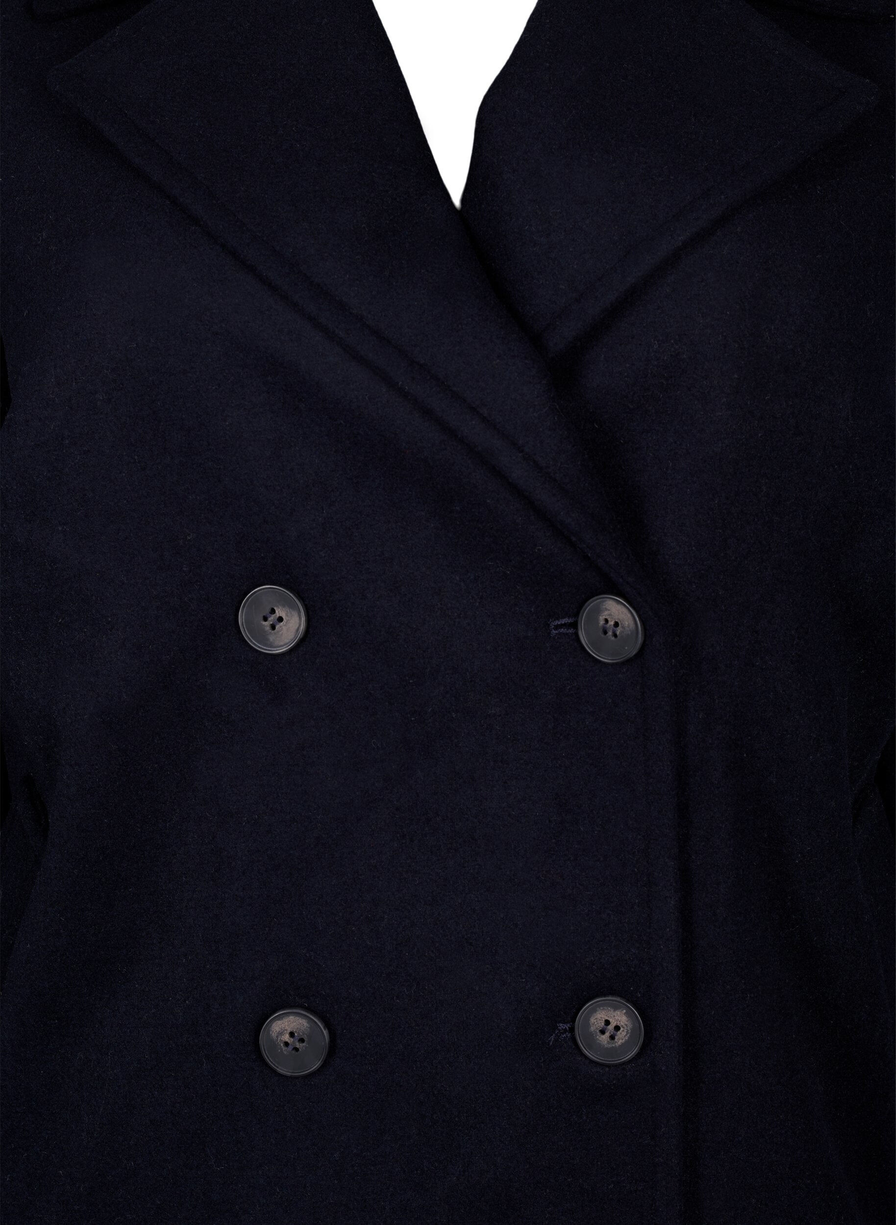 ZizziKurzmantel mit zweireihiger Knopfleiste, Blau, Packshot image number 2