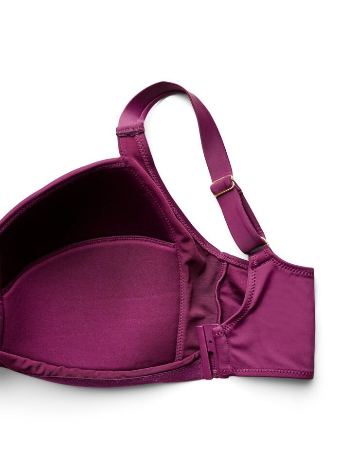 Haut de bikini rembourr&eacute; avec d&eacute;tail anneau, Violet, Packshot image number 3