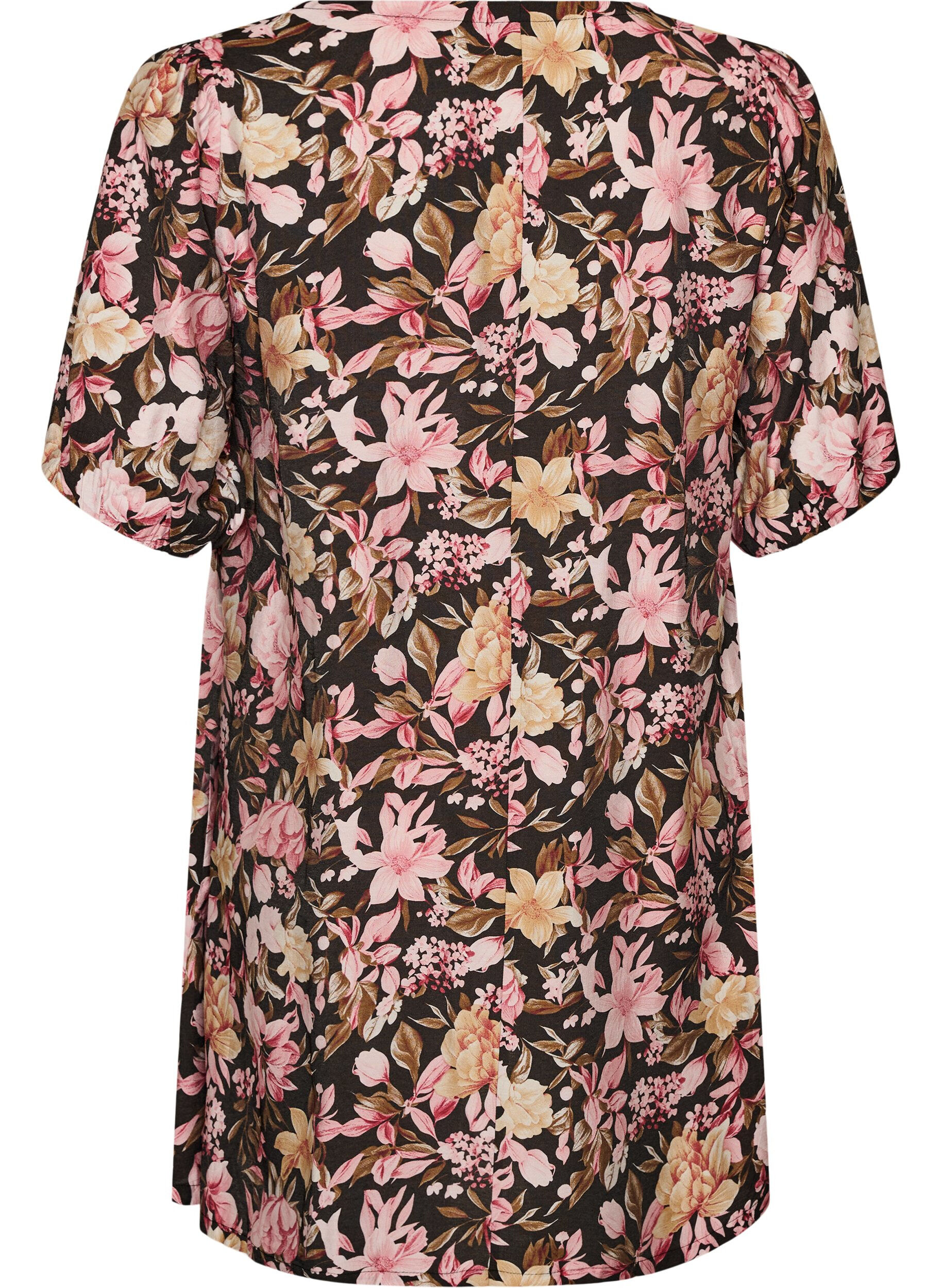 ZizziKurzes A-Linien-Kleid mit V-Ausschnitt, Rot, Packshot image number 1