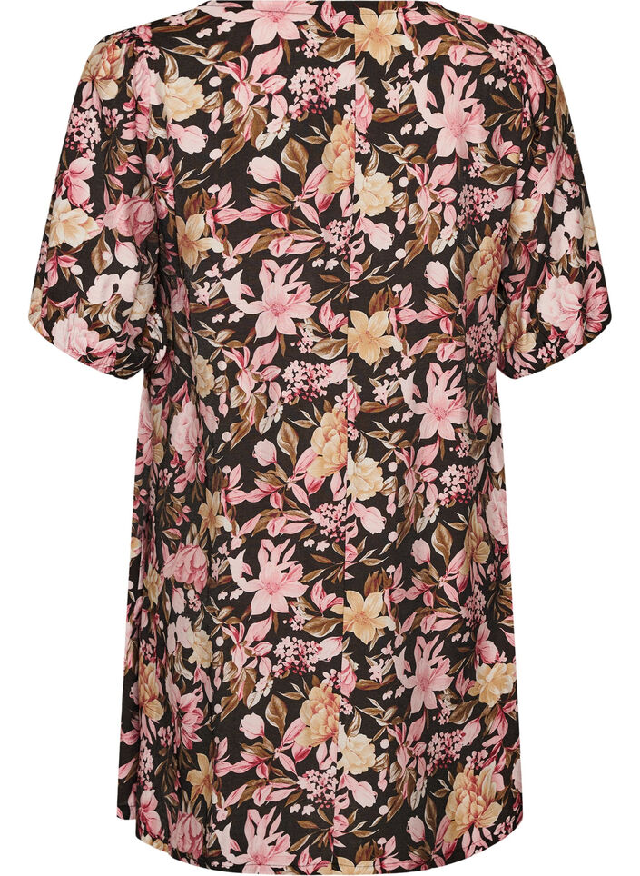 Kurzes A-Linien-Kleid mit V-Ausschnitt, Rot, Packshot image number 1