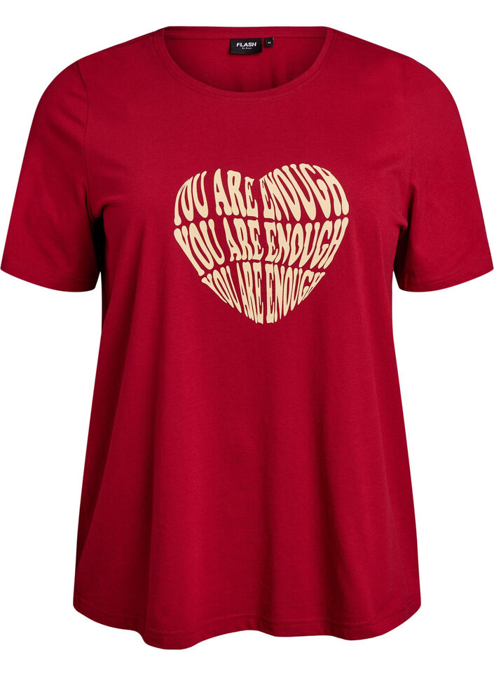 T-Shirt mit Print, Rot, Packshot image number 0