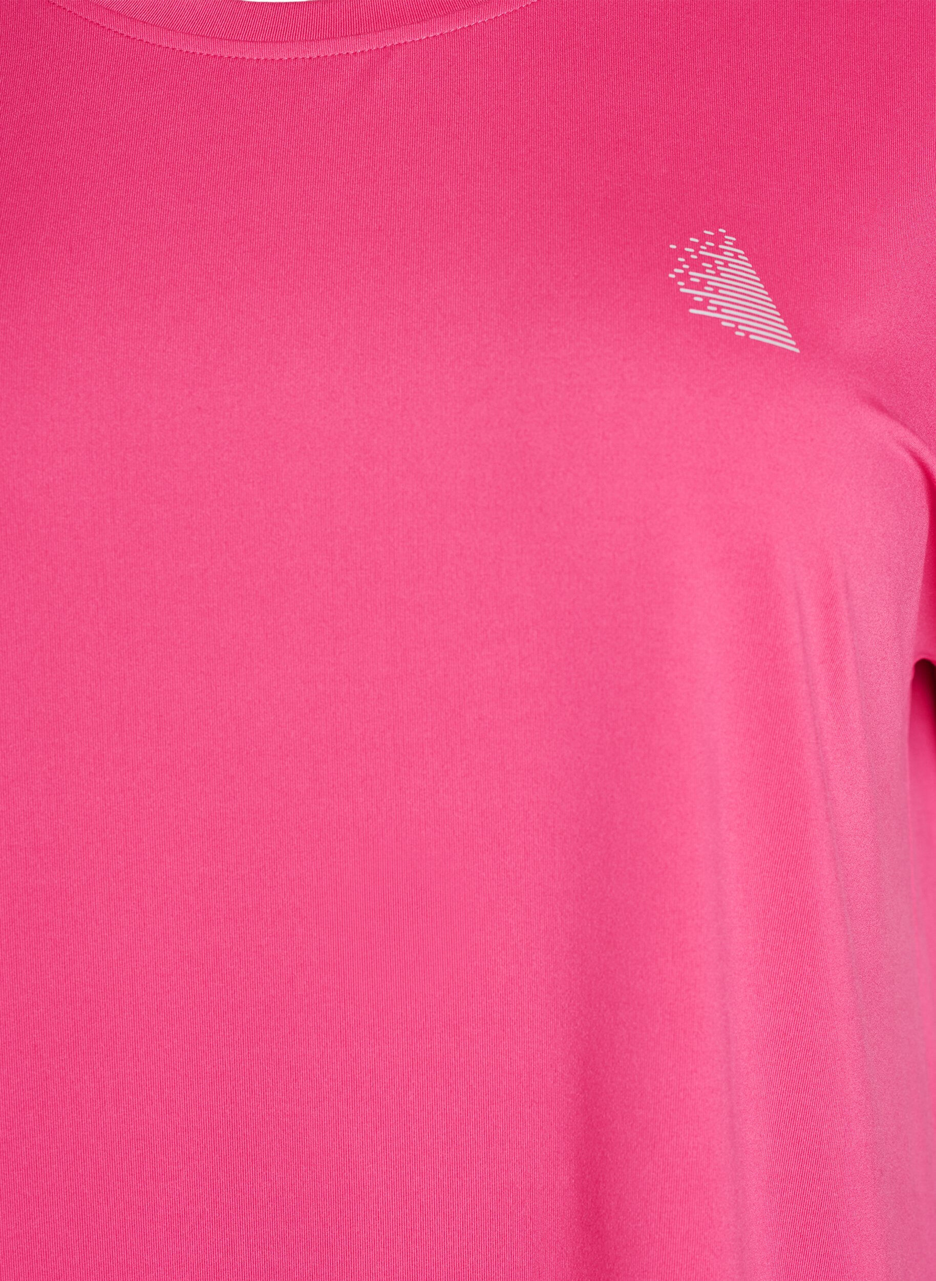 ZizziEinfarbiges Trainings-T-Shirt, Pink, Packshot image number 2