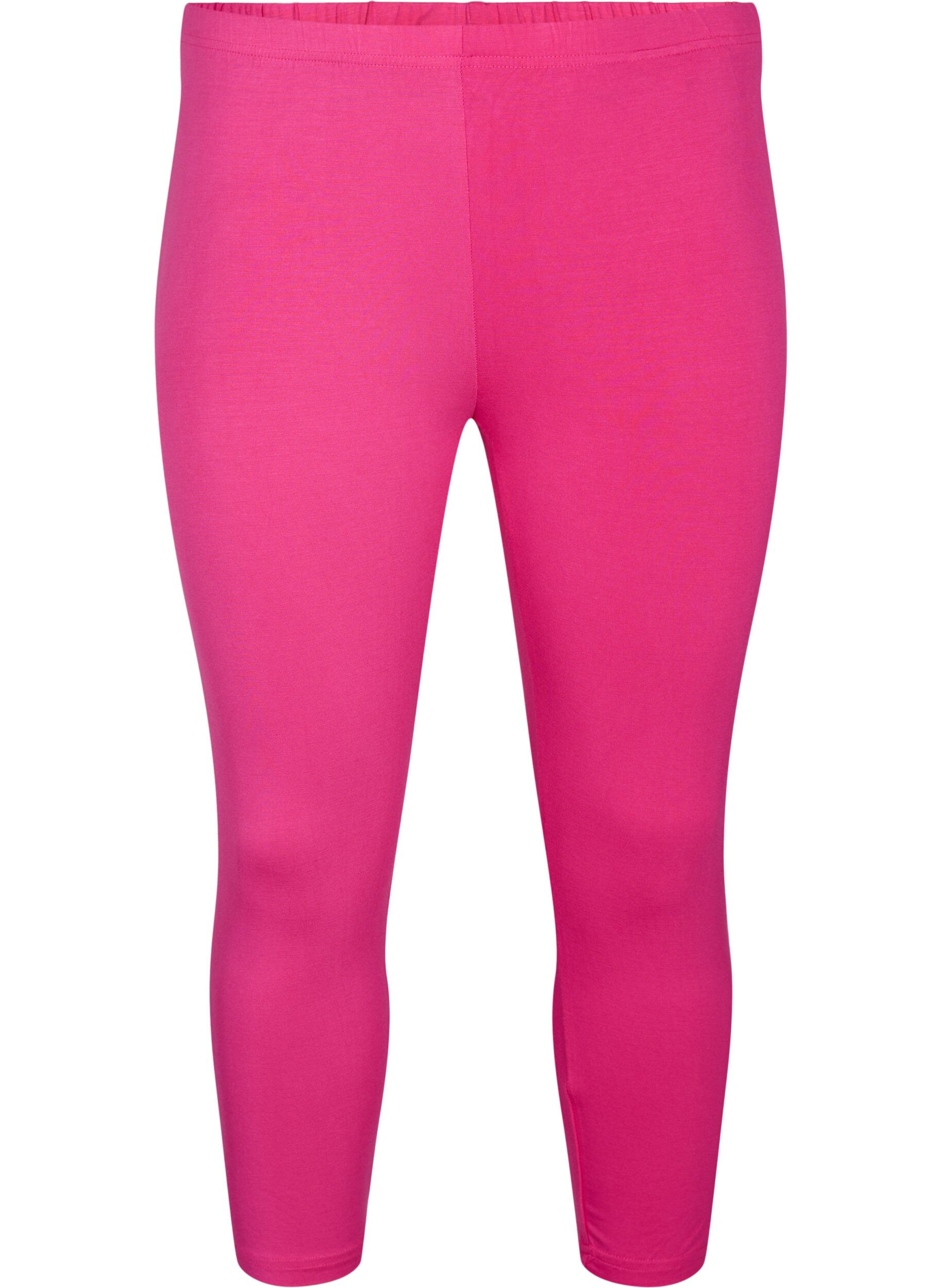 Zizzi Basic 3/4-Leggings aus Viskose, Pink, Packshot image number 0