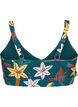 Soutien-gorge de bikini &agrave; fleurs avec d&eacute;tails &agrave; volants, Vert, Packshot image number 1