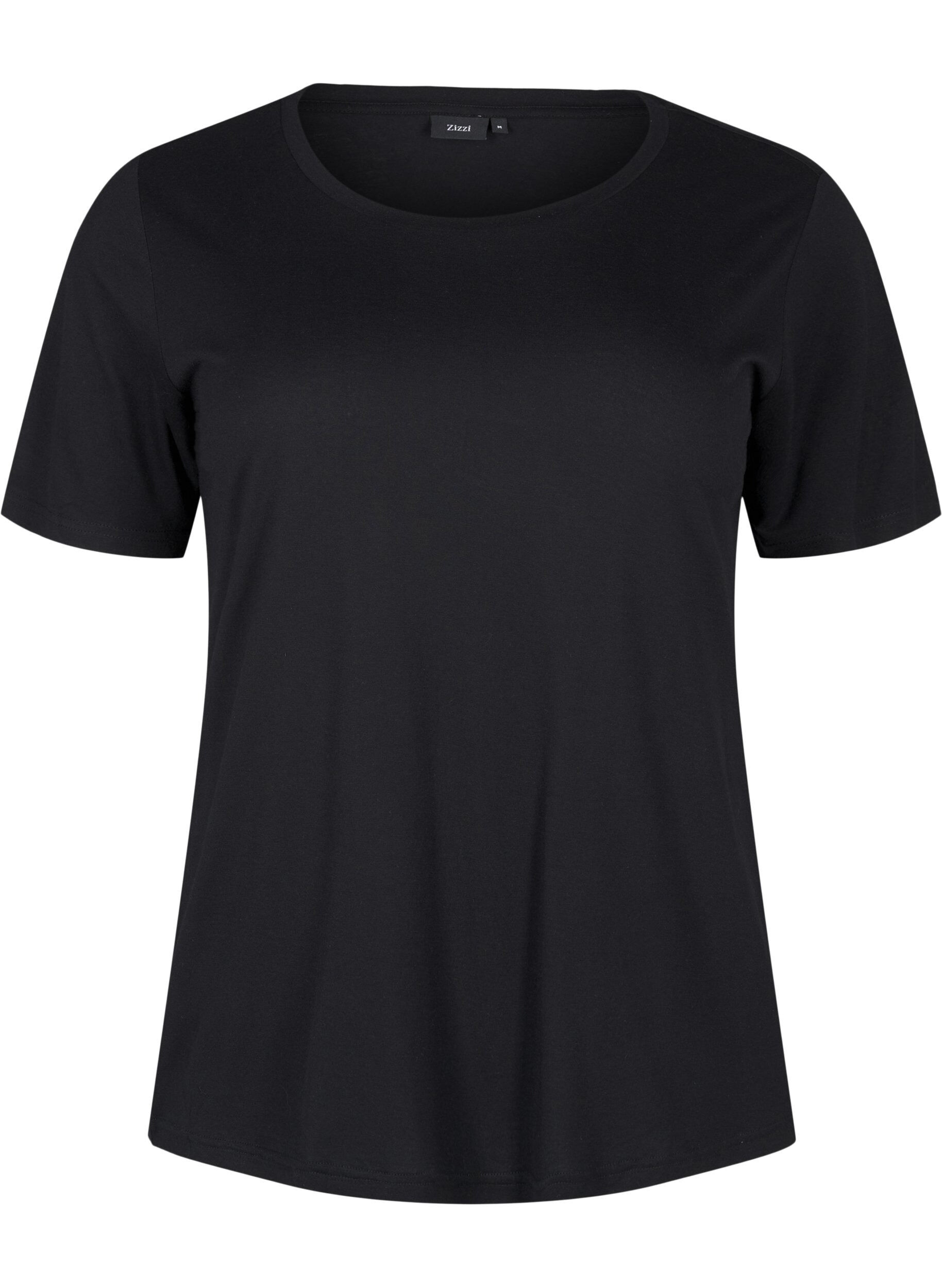Zizzi T-Shirt aus Wolle und Viskose, Black, Packshot image number 0